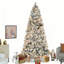 Arbres de Noël réalistes Ft, conception floquée à cadre en acier pour la maison