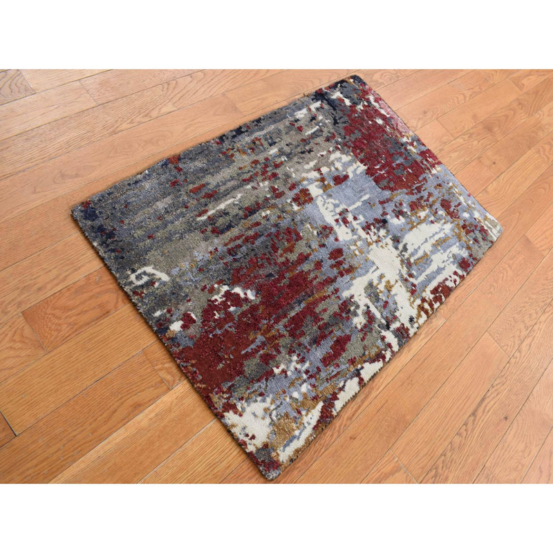 Tapis rouge / gris unique 2 pi x 3 pi Jespersen