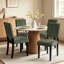 Ensemble de 4 chaises de salle à manger modernes en bois massif avec dossier en chenille vert moderne-133665830-131600108
