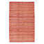 Tapis rouge foncé en laine noué à la main de conception unique 3 pi 9 po x 6 pi 4 po Solita