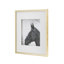 Set of 2 Horse Print Wall Art with Gold and White Accents, Framed Decor Panels