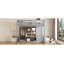 Lit mezzanine en bois avec garde-robe, tablettes et armoire-463413895-463413898