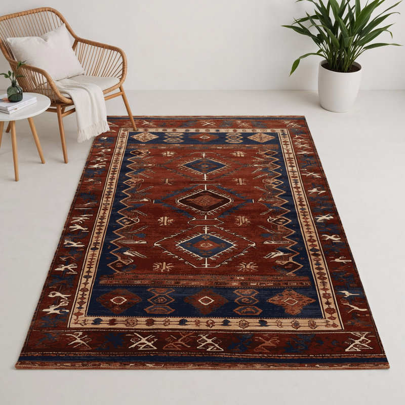 Tapis turc intérieur et extérieur brun, Rectangulaire 3 pi x 5 pi