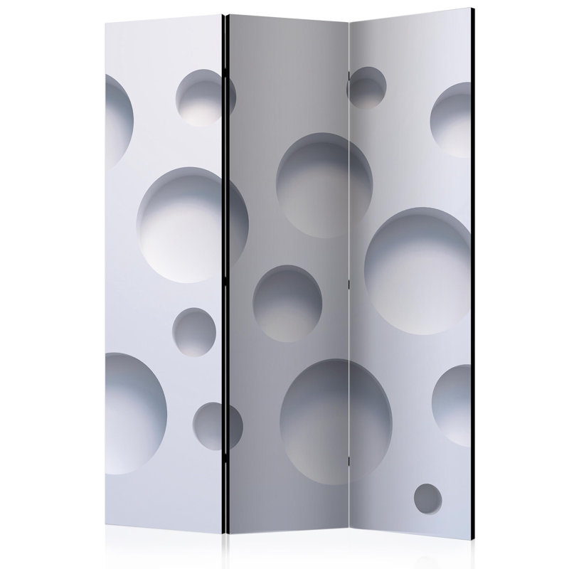 Halavais 135cm W x 172cm H 3 - Panel Solid Wood Folding Room Divider