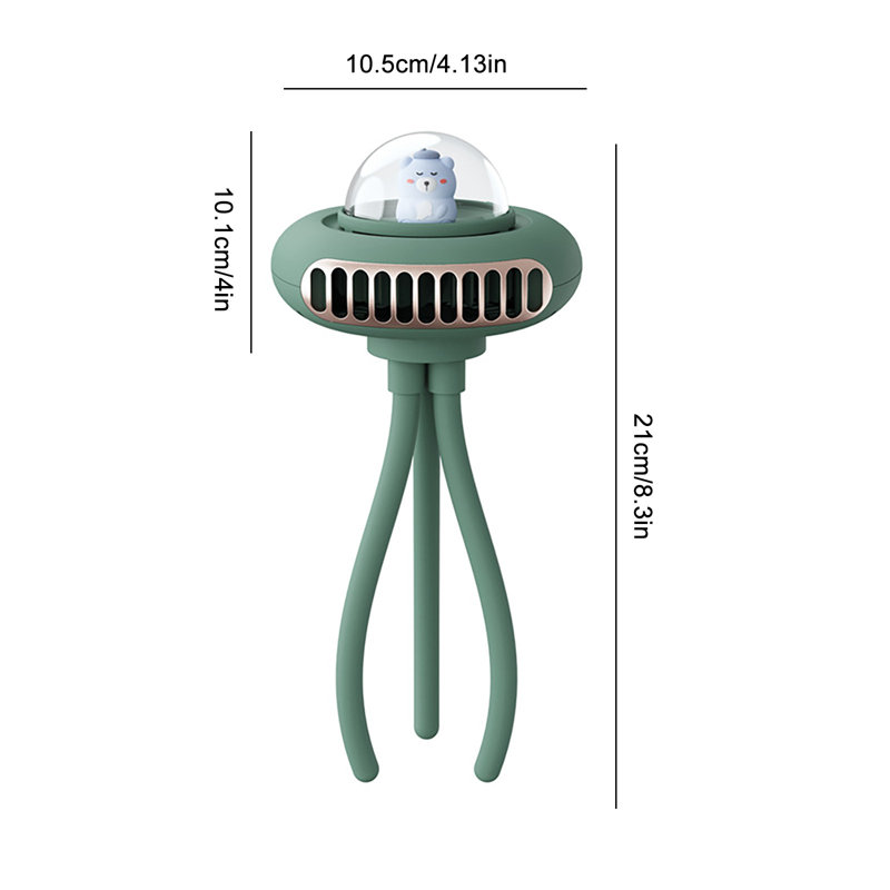 Mini ventilateur-poussette pliable USB pour enfants Kondieu New, green