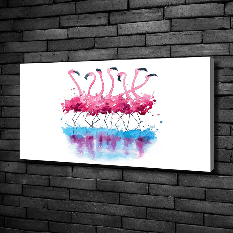 Flamingos - Wrapped Canvas Print