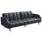 77.56" Faux Leather Convertible Sofa, Futon Couch with Adjustable Backrest for Small Spaces, Living Room, Office-208718384