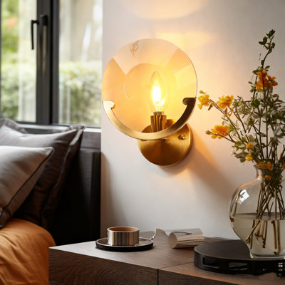 Estrelita Iron Metal Armed Sconce with Crystal Accent