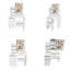 Meuble-lavabo moderne 31,5 po avec éclairage DEL et prise de courant | 4 tiroirs et plusieurs tablettes ouvertes, support pour sèche-cheveux, fauteuil inclus | Luminosité réglable, 3 modes de couleur-438285463