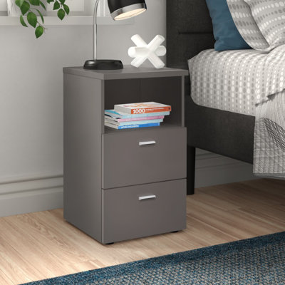 Gene 35cm W Manufactured Wood Bedside Table