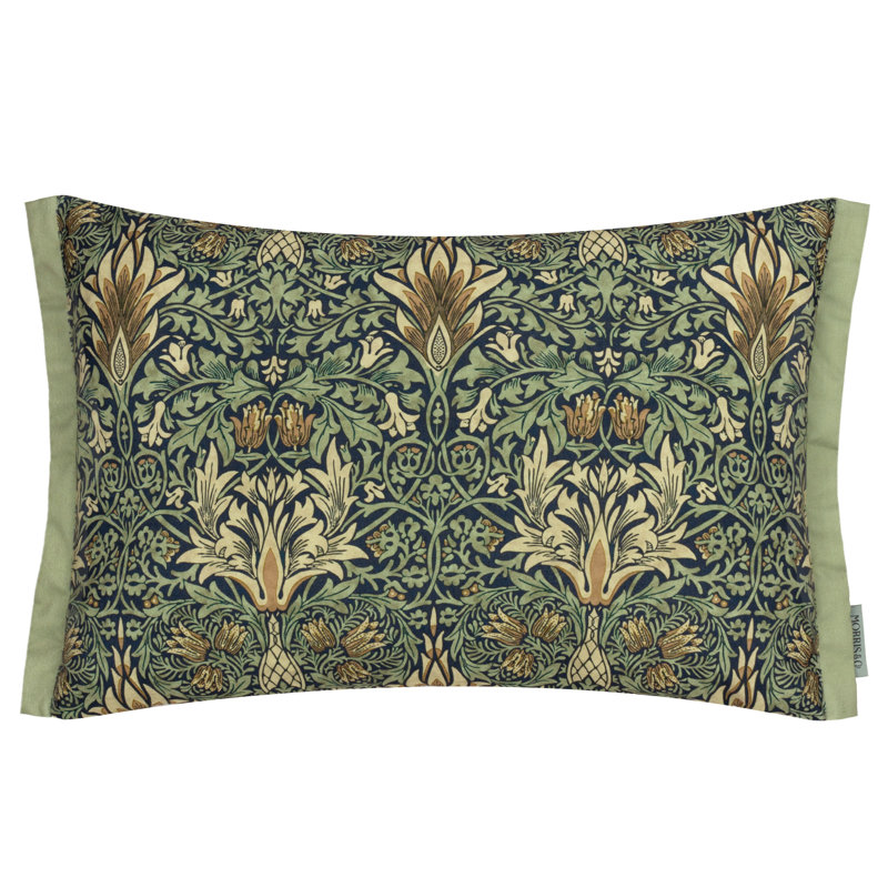Snakeshead Indoor / Outdoor Floral Rectangular Cushion, Green