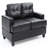 Stylish Transitional Black Loveseat For Two
