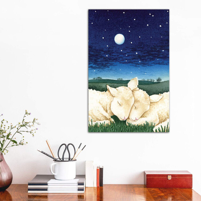 Sleeping Lambs 1 Piece Wrapped Canvas Painting, 66.04 cm H x 45.72 cm W x 3.175 cm D