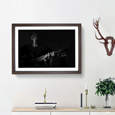 Guitarist in the Shadows - Picture Frame Painting Print