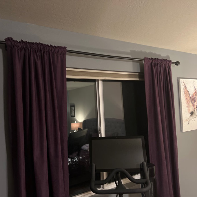 Exclusive Home Napoleon Double Curtain Rod Set - Adjustable 36-72 Inch Matte Silver With Square Finials