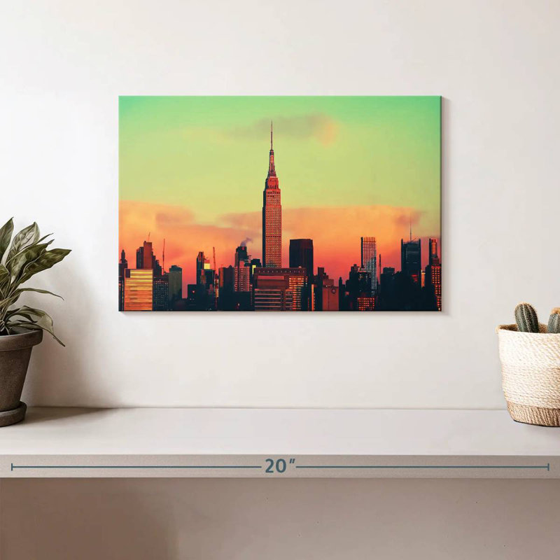 Sebbie Empire State Building au coucher du soleil, H 8 po x l 12 po