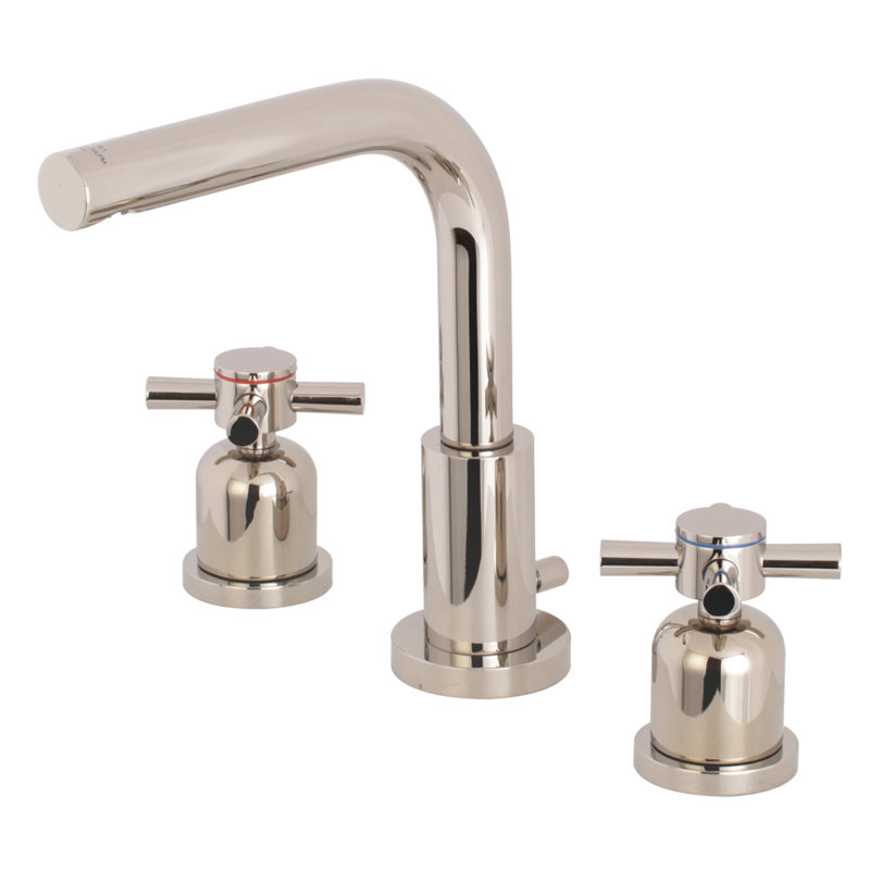 Robinet de salle de bain espacé Kingston, Nickel poli