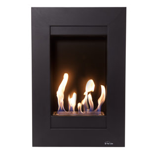 PURLINE 50cm W Black Bio-Ethanol Fireplace