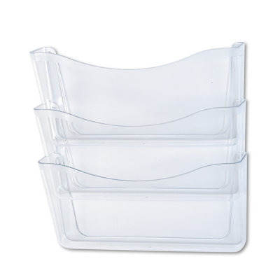 Unbreakable Three-Pocket Wall File Set,  A4/Letter, Clear