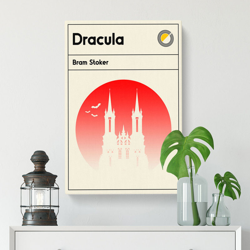 Book Cover Dracula Bram Stoker - Wrapped Canvas, 50cm H x 35cm W x 3cm D