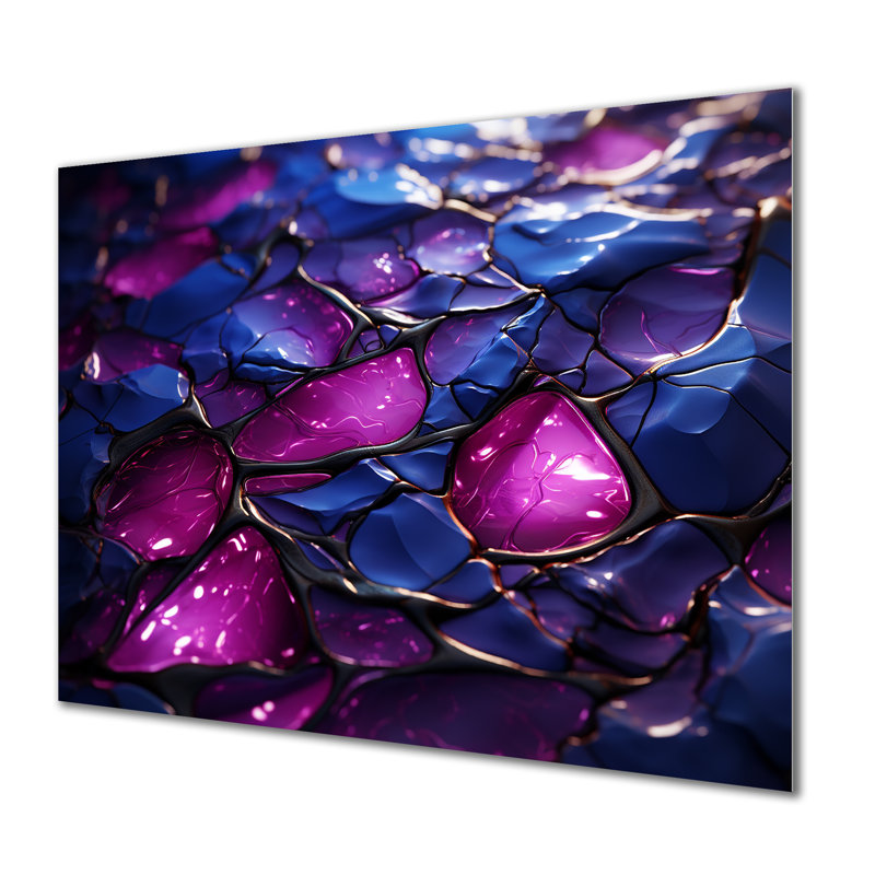 Décoration murale en marbre rose et mauve Essence II - marbre, H 24 po x l 32 po x P 1 po