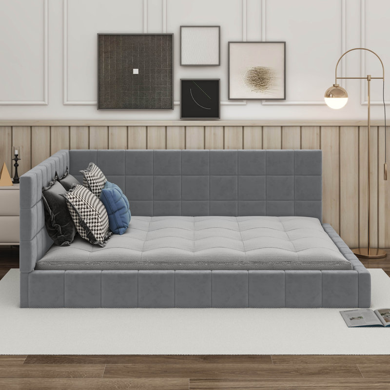 Full Size Upholstered Daybed/Sofa Bed Frame
