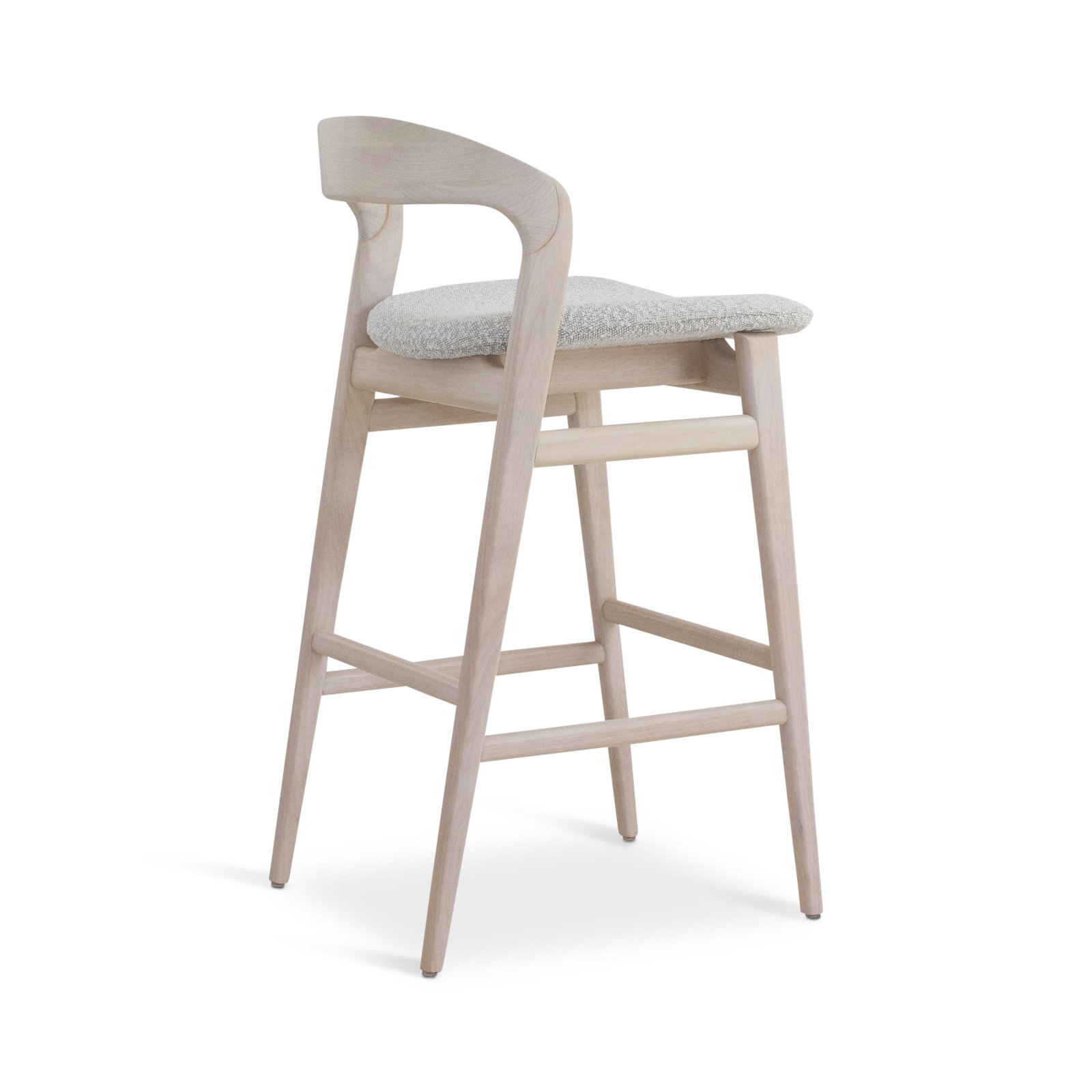 Anela Bar Stool, Bar Stool (29.25” Seat Height), Crafted Glaze Performance Boucle