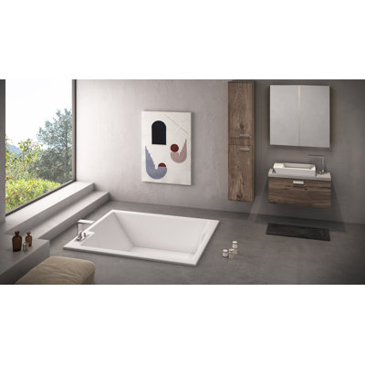 Pismo 66" x 48" Drop In Combination Acrylic Bathtub