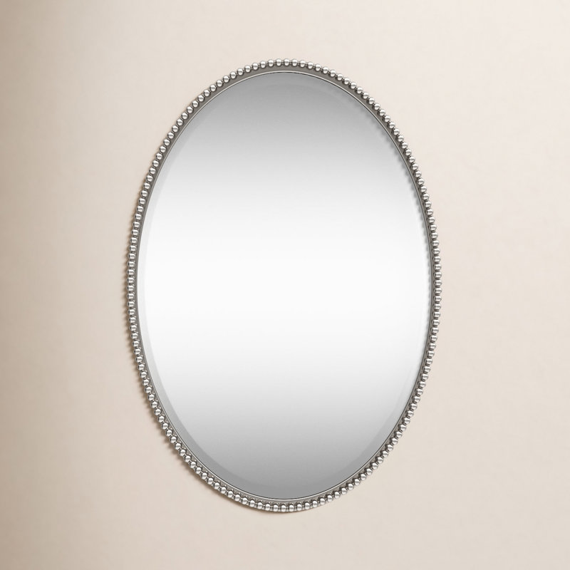 Dunigan Metal Wall Mirror, Brushed Nickel