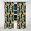 Rideau occultant géométrique beige et bleu Urban Chic Geometric-107536073