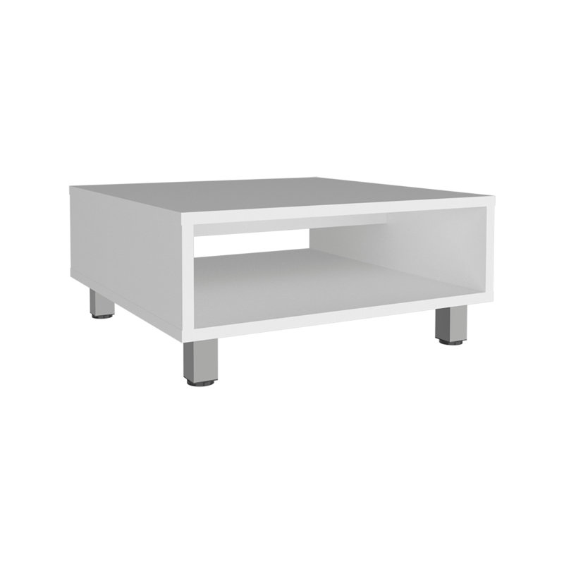 Rectangular Table, Coffee Table With Storage, Modern Style Table For Indoor, White