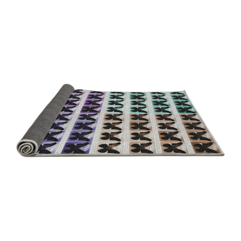 Tapis décoratif Non disponible violet/rouge/vert Macaire, Rond 7 pi