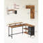 L-Shaped Metal Base Computer Desk