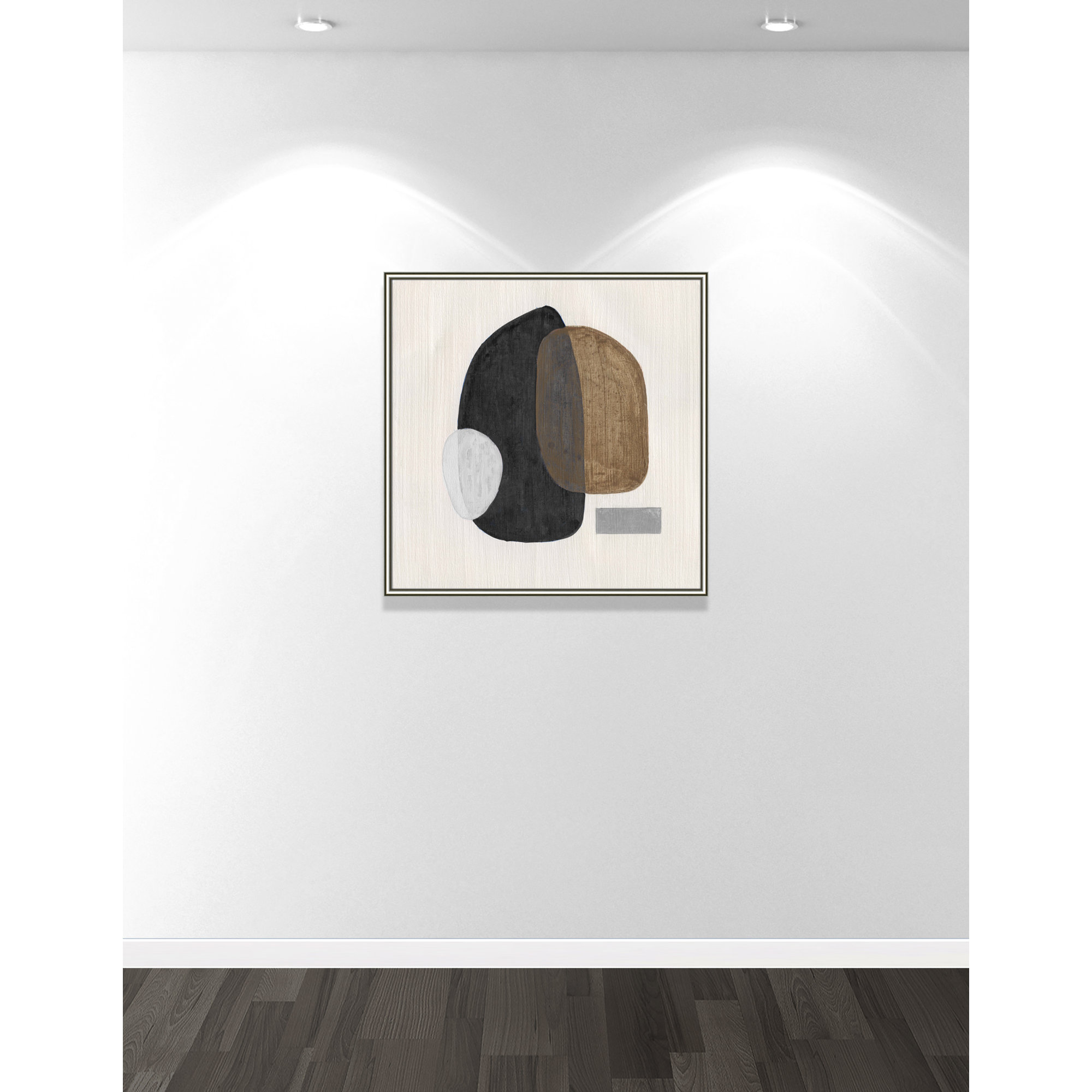 Inola Neutral Stones III Wall Art, 33.25" H x 33.25" W, Silver