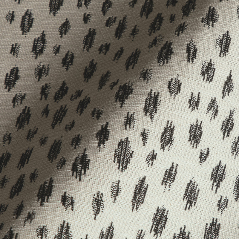 Granville Weaves Honfleur Cotton Blend Fabric, Noir