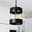 Luminaire suspendu cage simple à cylindre ouvert 1 lumière Perran