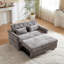 Canapé-lit de 58,27 pouces 3-en-1 - canapé-lit en tissu chenille - cadre arrière KD-1716603121