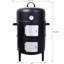 Cuiseur à charbon robuste pour l'extérieur avec chaleur réglable et grandes grilles de cuisson en acier Portes à accès double pratiques Options polyvalentes Noir