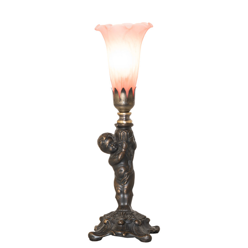 Mini-lampe rose 12 po Tiffany Pond, Rose