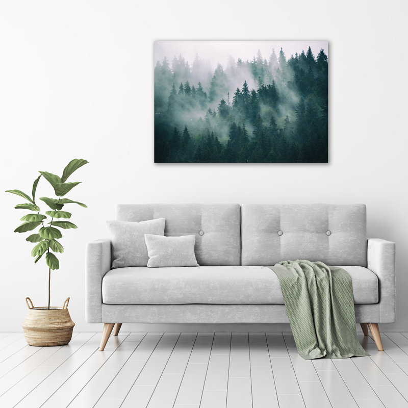 Fog Over The Forest - Wrapped Canvas Print