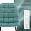 50cm H Velvet Upholstered Metal Side Chair-604880233