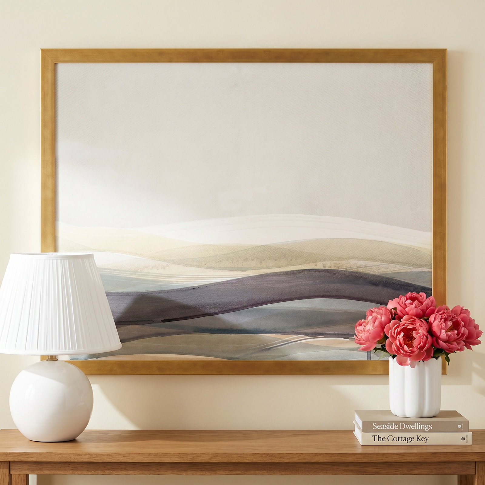 Lalita "Preliminary II" Print by Beth James, Gold Framed, 25" W x 20" H