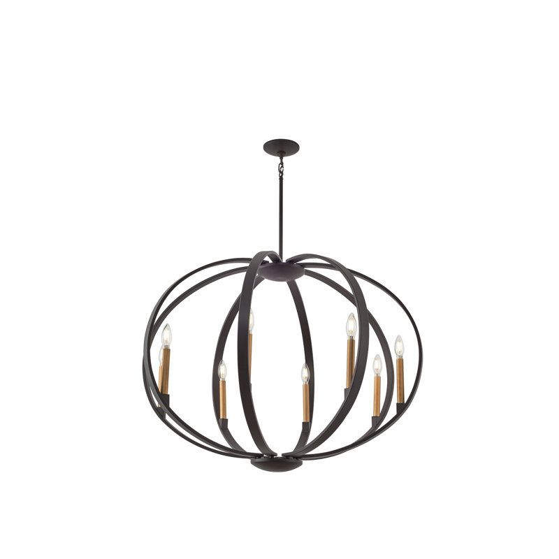 Elata 8 - Light Globe Chandelier, Old Bronze
