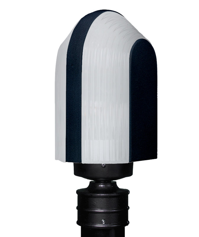 Tête de lanterne en métal 1 lumière Donnie, Noir
