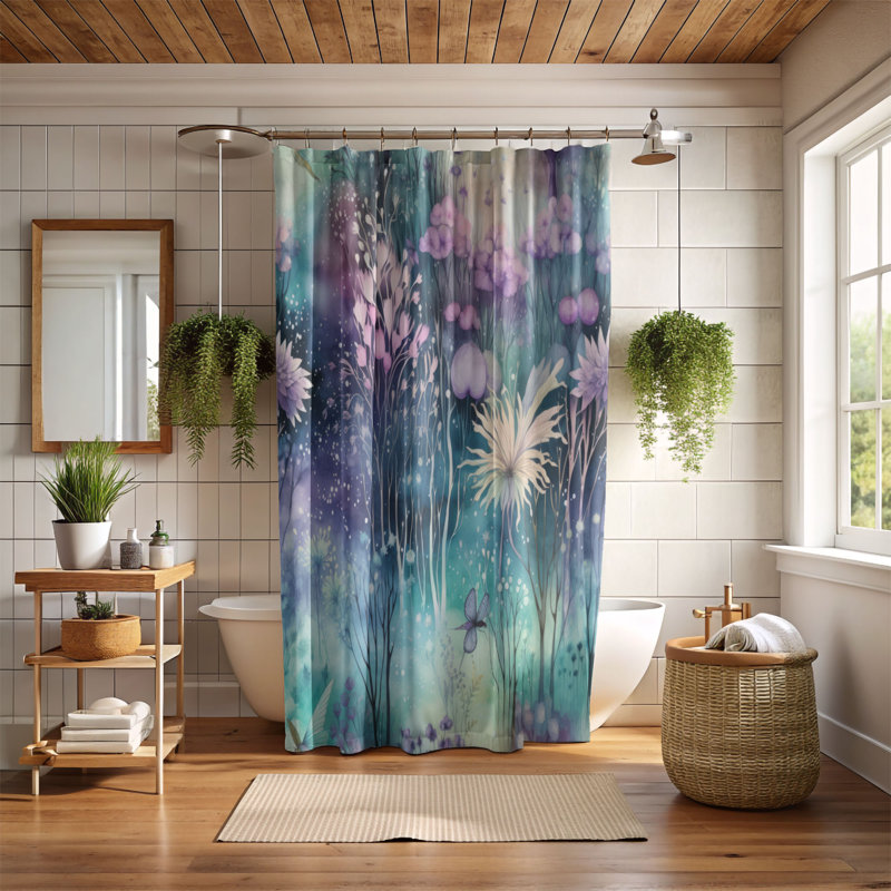 Rideau de douche Woodland Splendor - Premium, H 74 po x l 71 po