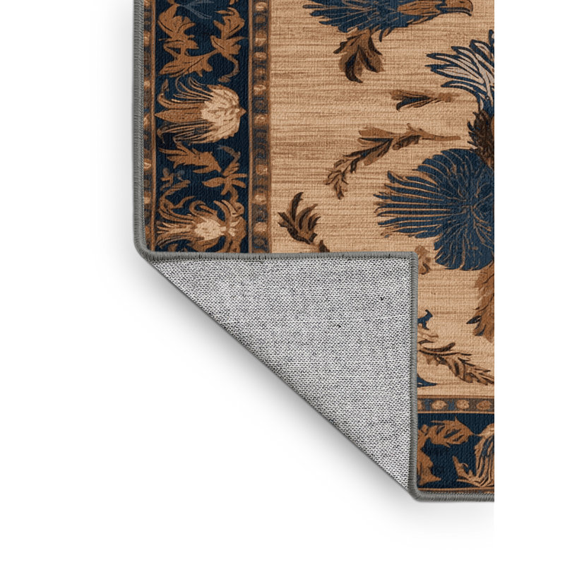 Tapis gris français lavable à la machine, Carré 8 pi