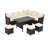 7 Piece Wicker Patio Dining Set