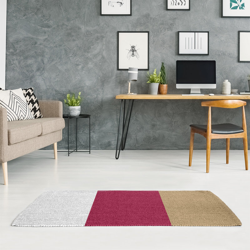 Tapis de zone rouge/doré, Rectangle 4 pi x 6 pi