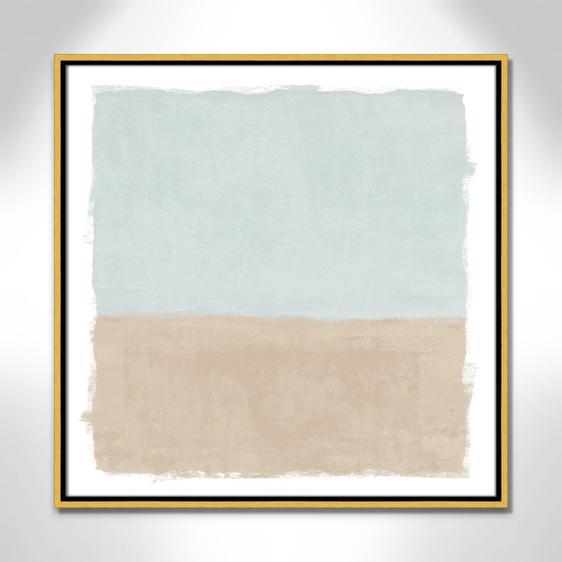 Sable et ciel I - reproduction carrée de Vesrion par Natalie Carpentieri, H 25,5 po x l 25,5 po, Doré