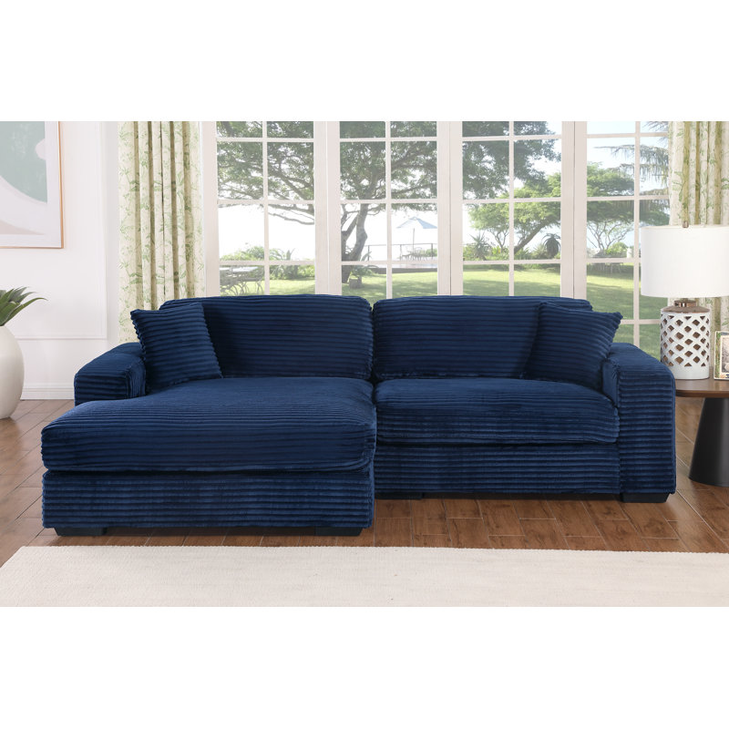 Ebern Designs Anquantae 2-Piece Oversized Sectional Chaise Sofa
